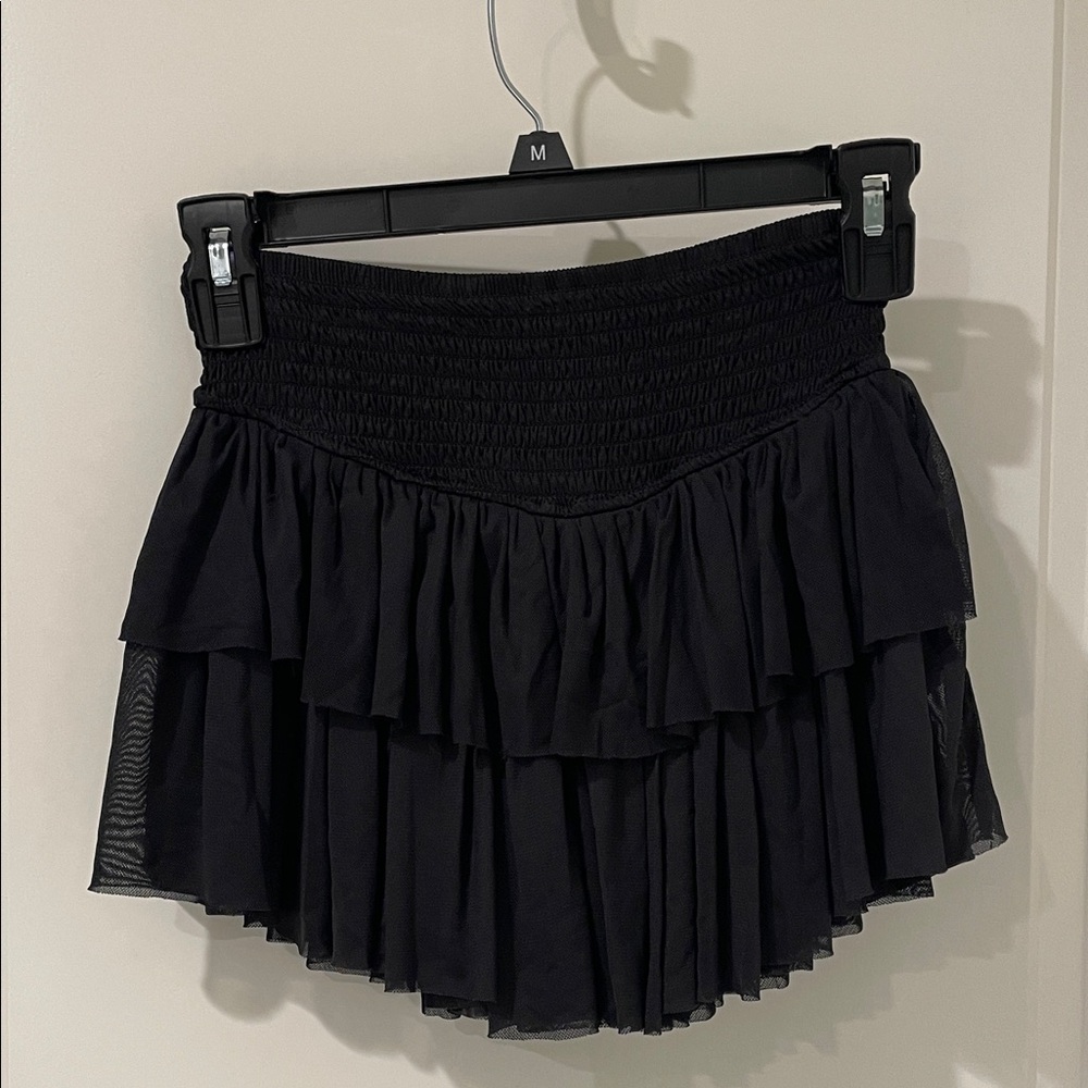 Art Class Black Layered Mini Skirt